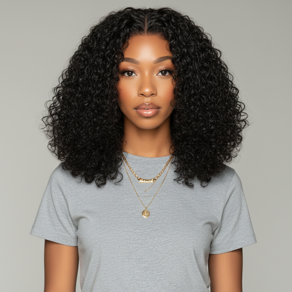 Perruque V-Part Kinky Curly Glueless - PureLace