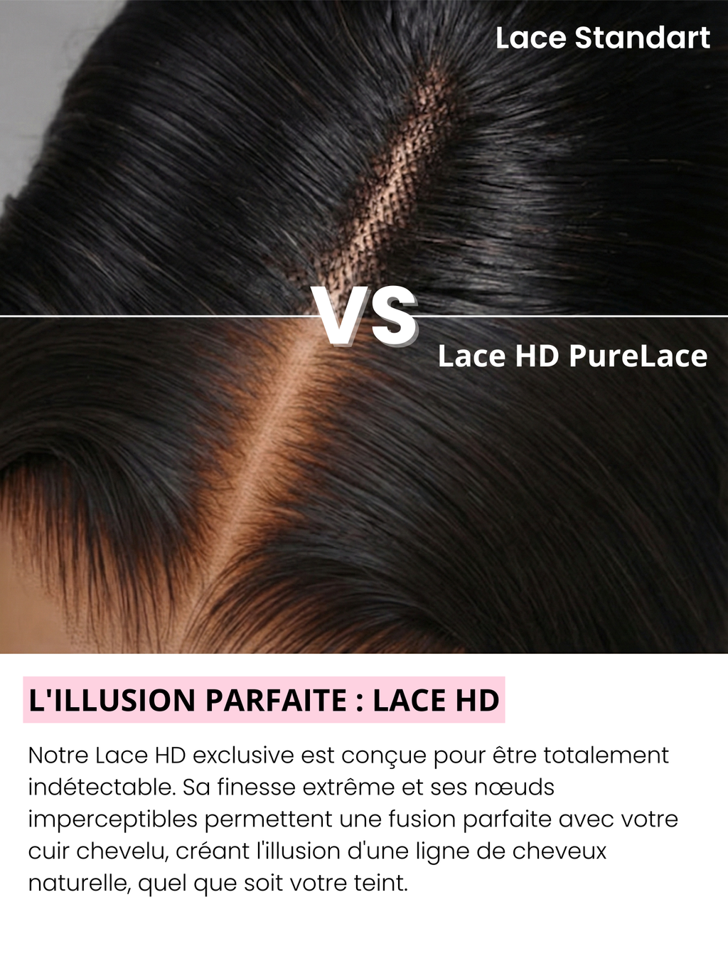 Perruque 360 Straight Lace Front - PureLace